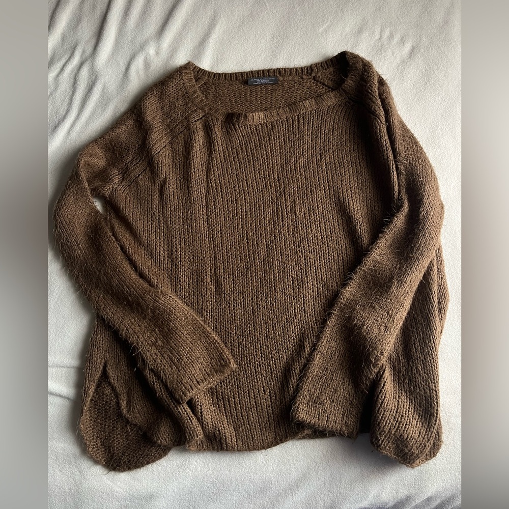 Brown wooden ships sweater